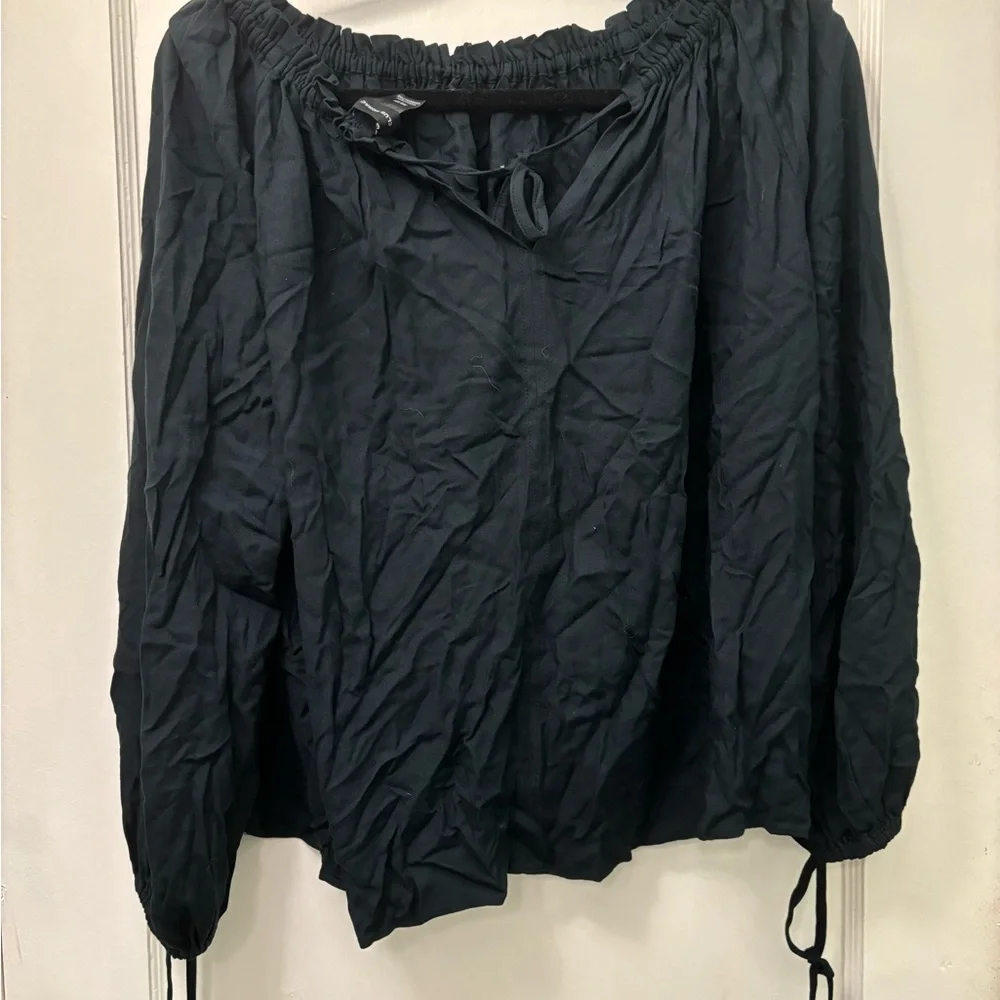 NWT Club Monaco Shirred Tie Shirt - Picture 5 of 9